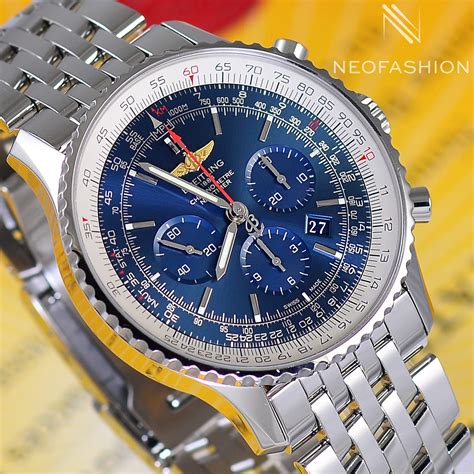 breitling blau weiß|breitling blue dial watch.